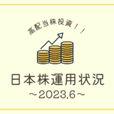 ［20代会社員の高配当株投資］2023年6月末の日本株運用状況＆雑感